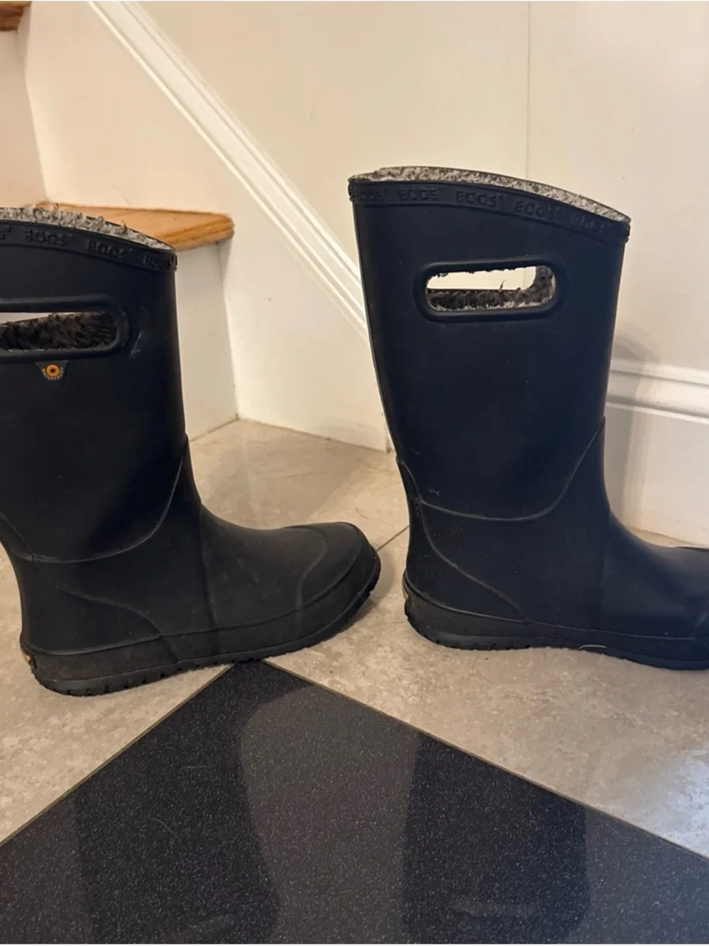 Bogs Black Kids Waterproof Pull-On Boots